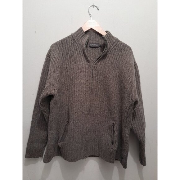 Fisherman Out Of Ireland SIze Large Soft Shetland Wool Chunky Cardigan Pockets - Picture 1 of 11